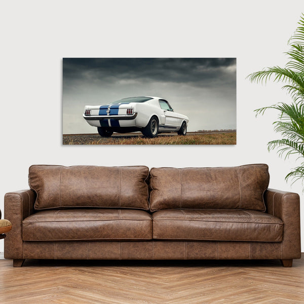 Quadro Stampa su Tela con Telaio in Legno auto muscle car