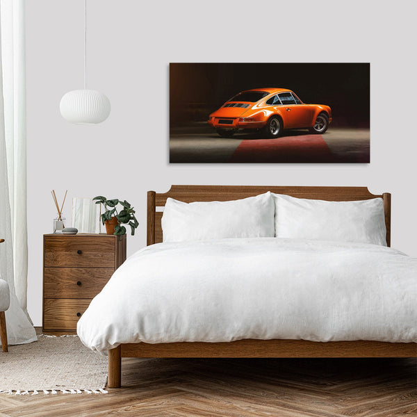 Quadro Stampa su Tela con Telaio in Legno auto porsche