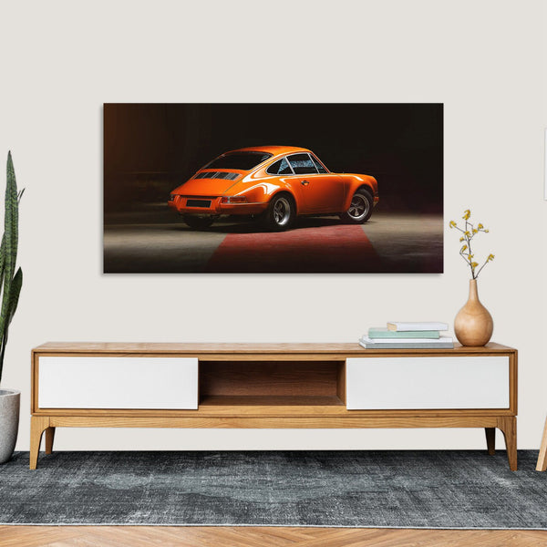 Quadro Stampa su Tela con Telaio in Legno auto porsche