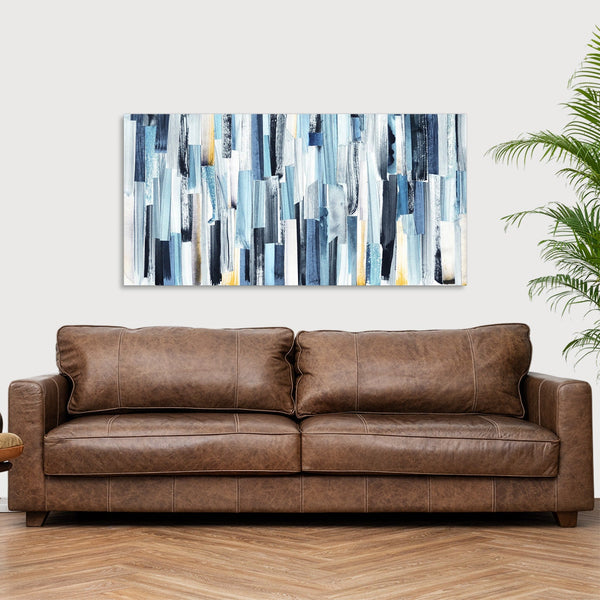 Quadro Stampa su Tela con Telaio in Legno astratto moderno