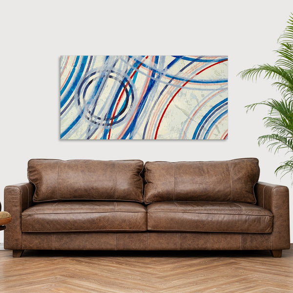 Quadro Stampa su Tela con Telaio in Legno astratto moderno