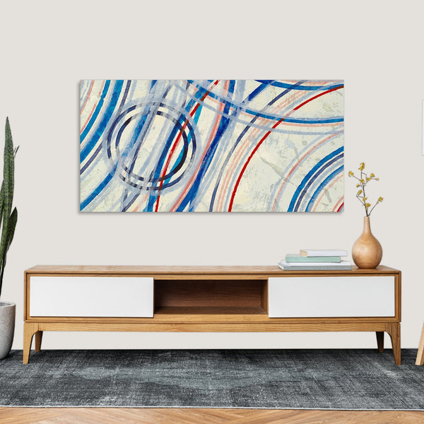 Quadro Stampa su Tela con Telaio in Legno astratto moderno