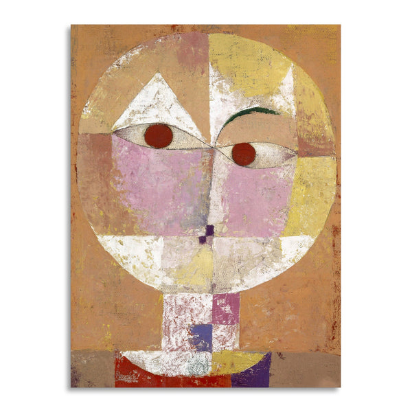 Quadro Stampa su Tela con Telaio in Legno Paul Klee - Senecio