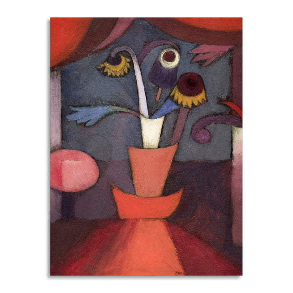 Quadro Stampa su Tela con Telaio in Legno Paul Klee - Autumn Flower