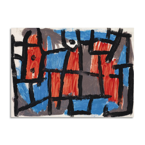 Quadro Stampa su Tela con Telaio in Legno Paul Klee - The Hour Before One Night