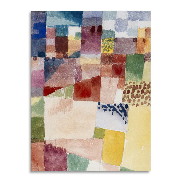 Quadro Stampa su Tela con Telaio in Legno Paul Klee - Motif from Hammamet