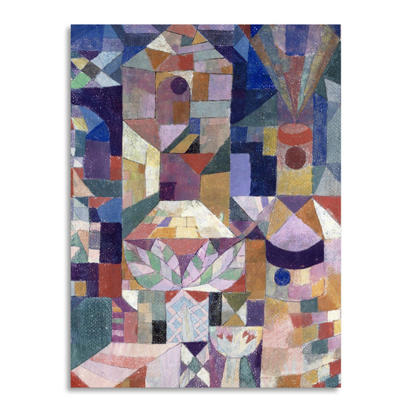 Quadro Stampa su Tela con Telaio in Legno Paul Klee - Burggarten
