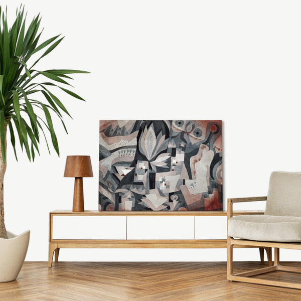 Quadro Stampa su Tela con Telaio in Legno Paul Klee - Dry cooler garden