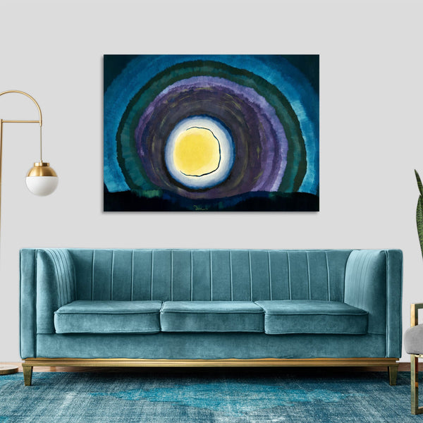 Quadro Stampa su Tela con Telaio in Legno Arthur Dove - Sunrise