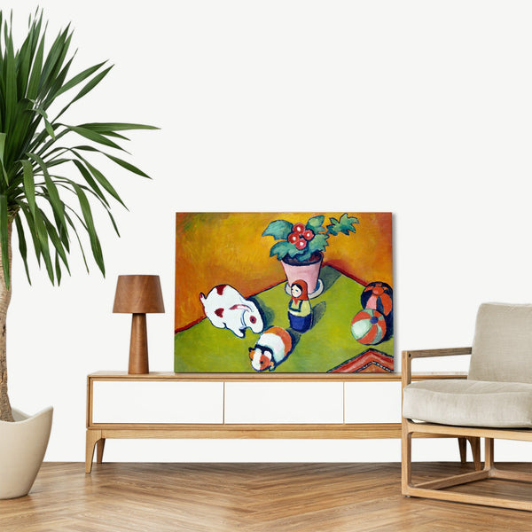 Quadro Stampa su Tela con Telaio in Legno August Macke - Little Walter’s Toys
