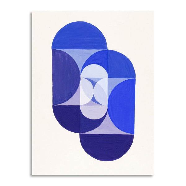 Quadro Stampa su Tela con Telaio in Legno Joseph Schillinger - Key Blue