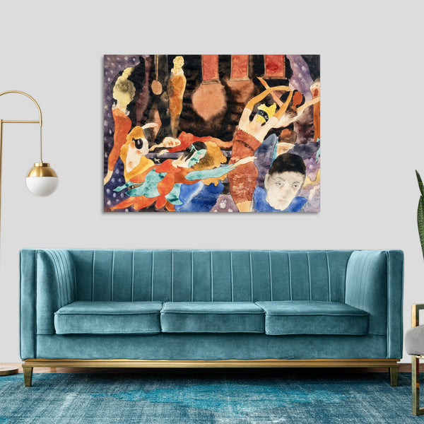 Quadro Stampa su Tela con Telaio in Legno Charles Demuth - The Masque of the Red Death