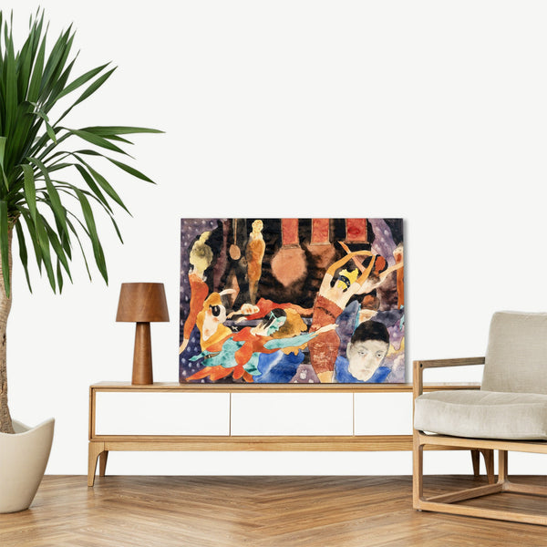 Quadro Stampa su Tela con Telaio in Legno Charles Demuth - The Masque of the Red Death