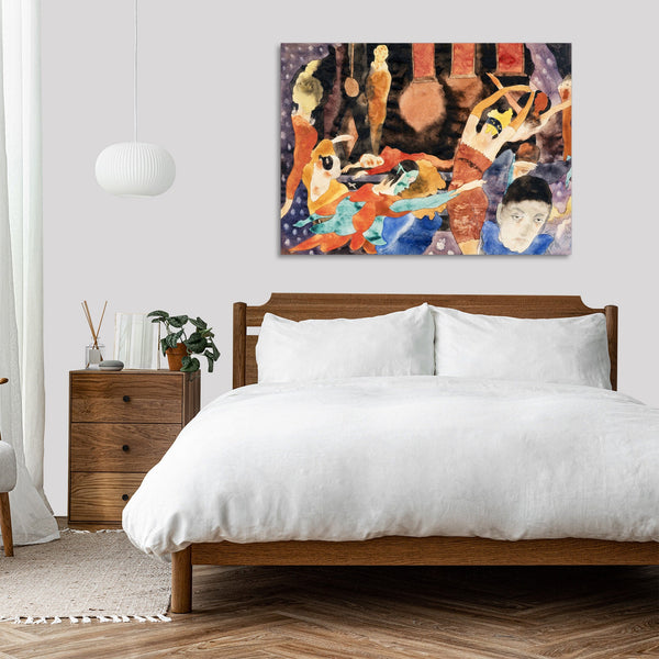 Quadro Stampa su Tela con Telaio in Legno Charles Demuth - The Masque of the Red Death