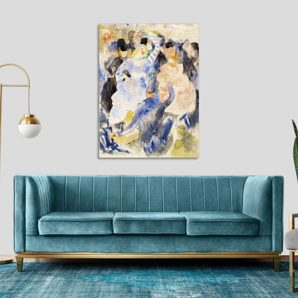 Quadro Stampa su Tela con Telaio in Legno Charles Demuth - Nana at the Races