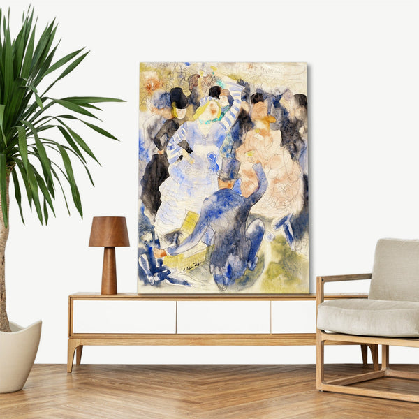 Quadro Stampa su Tela con Telaio in Legno Charles Demuth - Nana at the Races