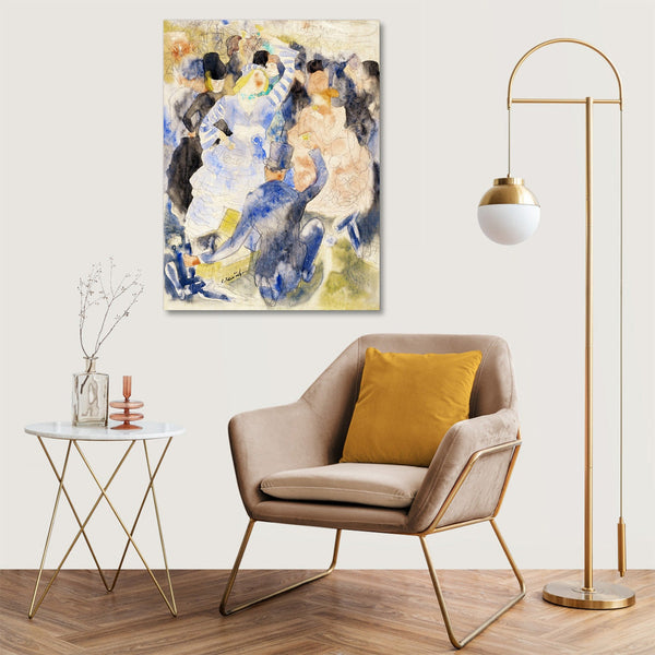 Quadro Stampa su Tela con Telaio in Legno Charles Demuth - Nana at the Races