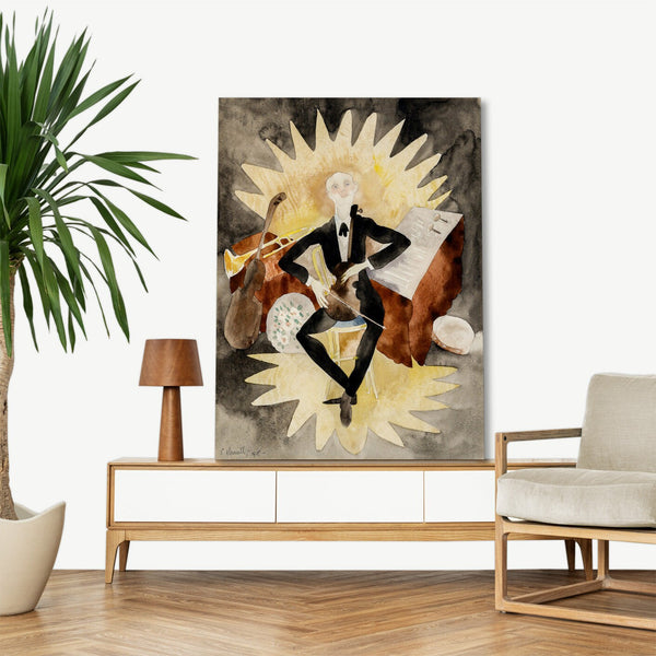 Quadro Stampa su Tela con Telaio in Legno Charles Demuth - Musician