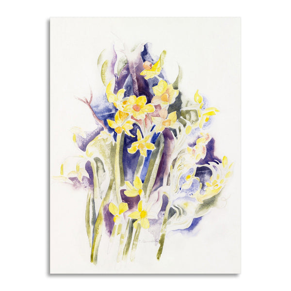 Quadro Stampa su Tela con Telaio in Legno Charles Demuth - Small Daffodils