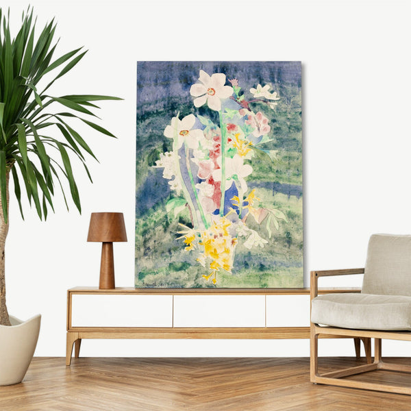 Quadro Stampa su Tela con Telaio in Legno Charles Demuth - Narcissi