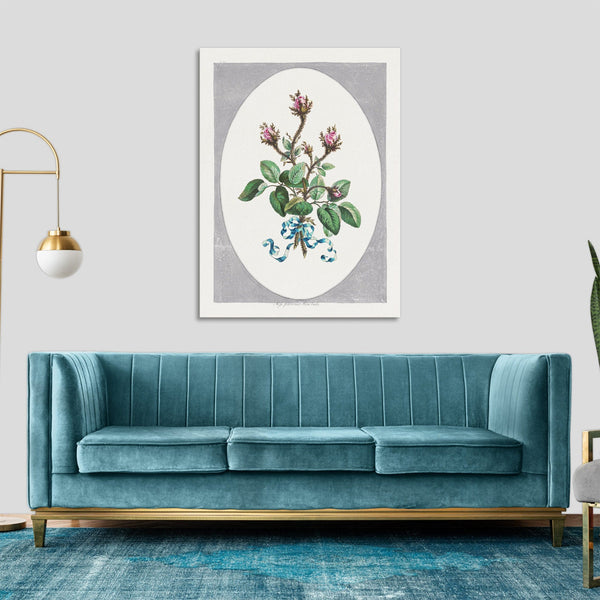 Quadro Stampa su Tela con Telaio in Legno John Edwards - Moss Province Rose Buds