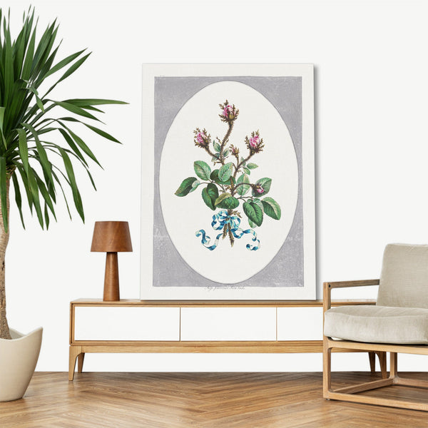 Quadro Stampa su Tela con Telaio in Legno John Edwards - Moss Province Rose Buds