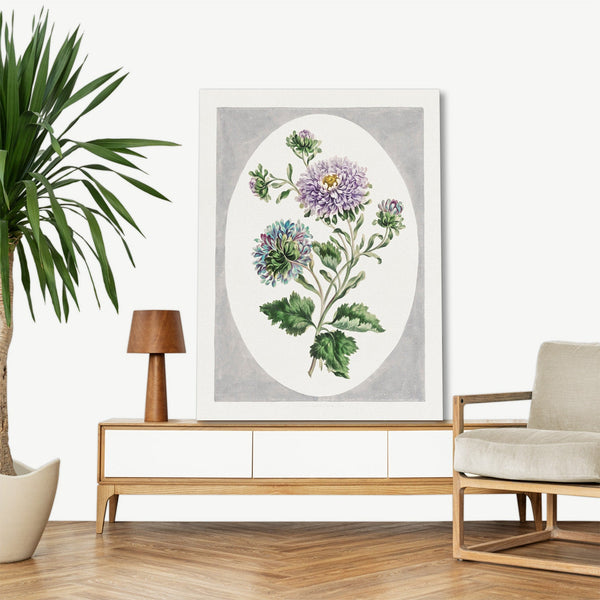 Quadro Stampa su Tela con Telaio in Legno John Edwards - Large Double-China Aster