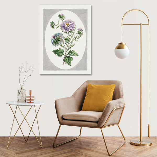 Quadro Stampa su Tela con Telaio in Legno John Edwards - Large Double-China Aster