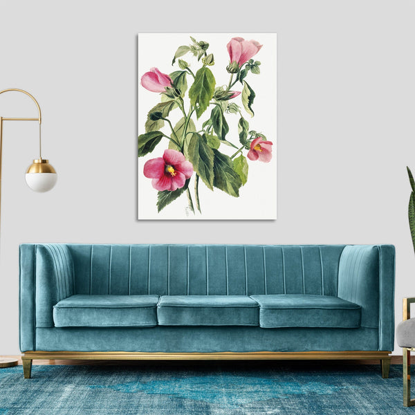 Quadro Stampa su Tela con Telaio in Legno Mary Vaux Walcott - Rose Gentian