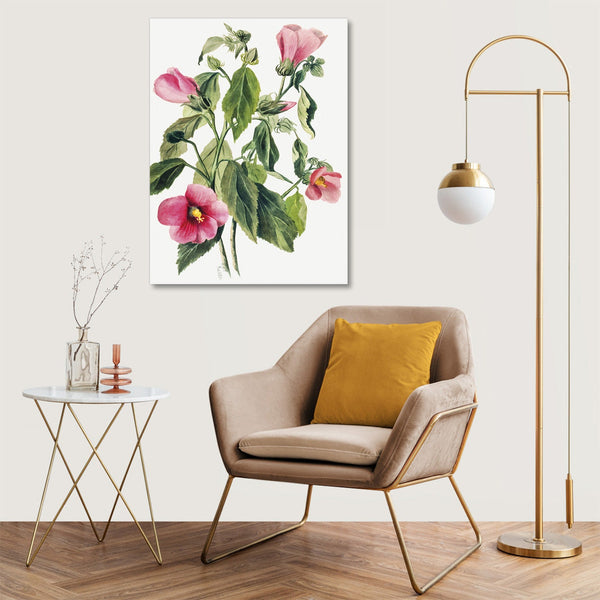 Quadro Stampa su Tela con Telaio in Legno Mary Vaux Walcott - Rose Gentian