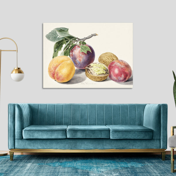 Quadro Stampa su Tela con Telaio in Legno Michiel van Huysum - Fruits