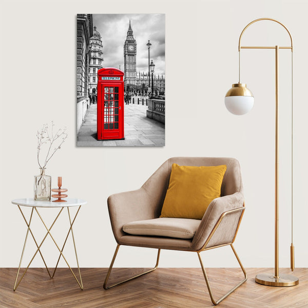 Quadro Stampa su Tela con Telaio in Legno panorama londra
