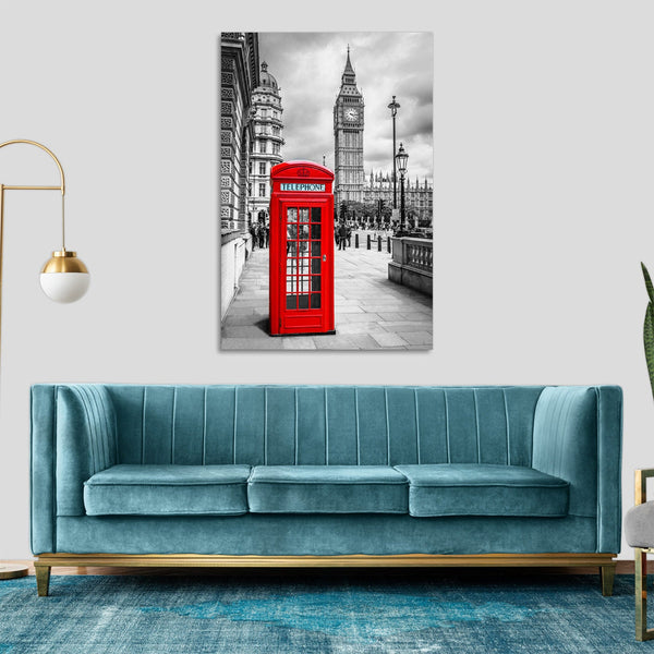 Quadro Stampa su Tela con Telaio in Legno panorama londra