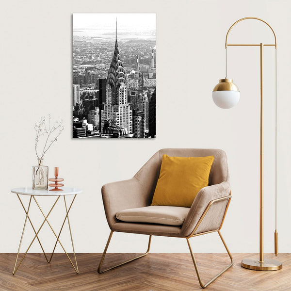 Quadro Stampa su Tela con Telaio in legno panorama new york