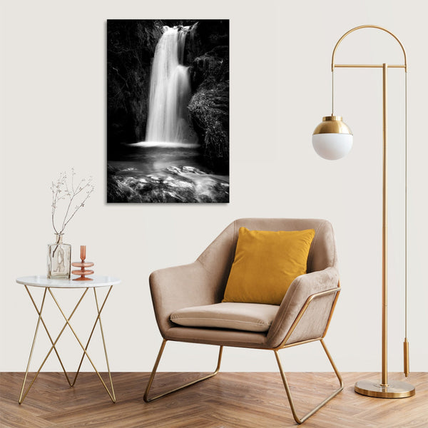 Quadro Stampa su Tela con Telaio in legno panorama cascata