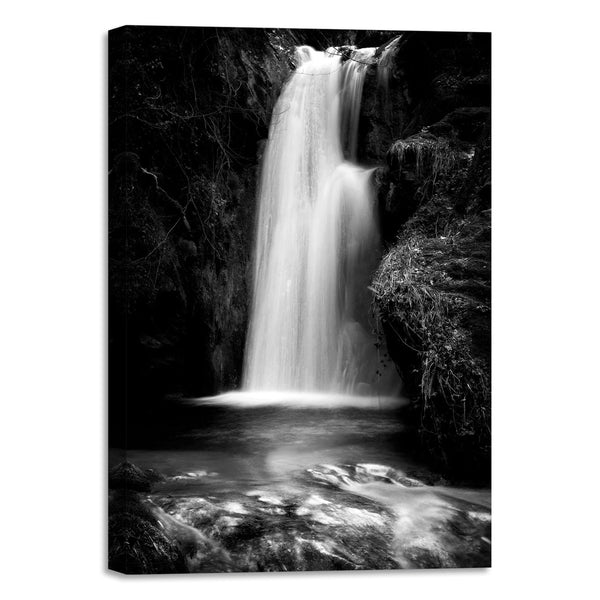 Quadro Stampa su Tela con Telaio in legno panorama cascata