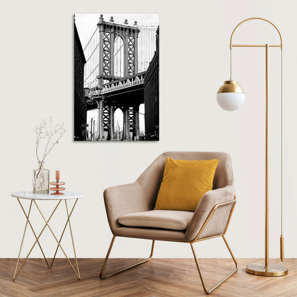 Quadro Stampa su Tela con Telaio in legno panorama new york