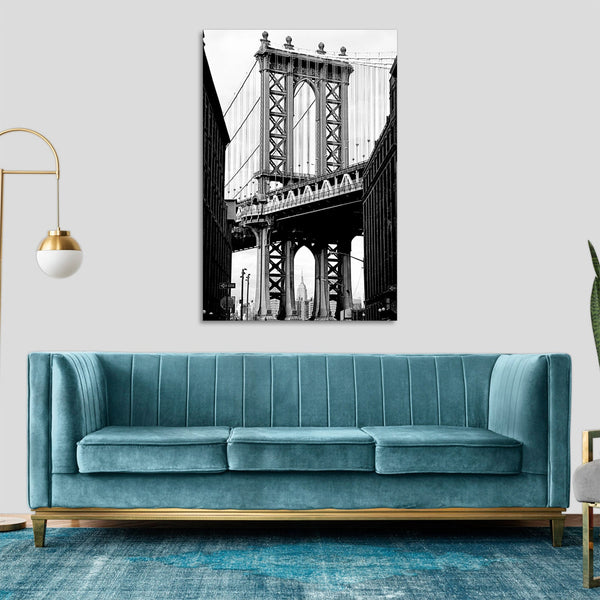 Quadro Stampa su Tela con Telaio in legno panorama new york