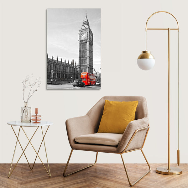 Quadro Stampa su Tela con Telaio in legno panorama londra