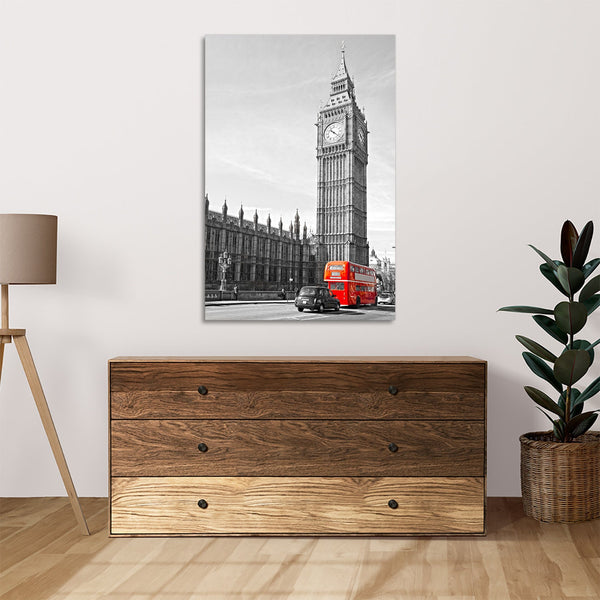 Quadro Stampa su Tela con Telaio in legno panorama londra