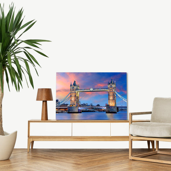 Quadro Stampa su Tela con Telaio in legno panorama londra