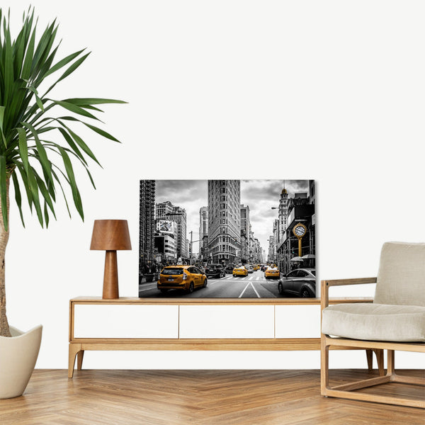 Quadro Stampa su Tela con Telaio in legno panorama new york