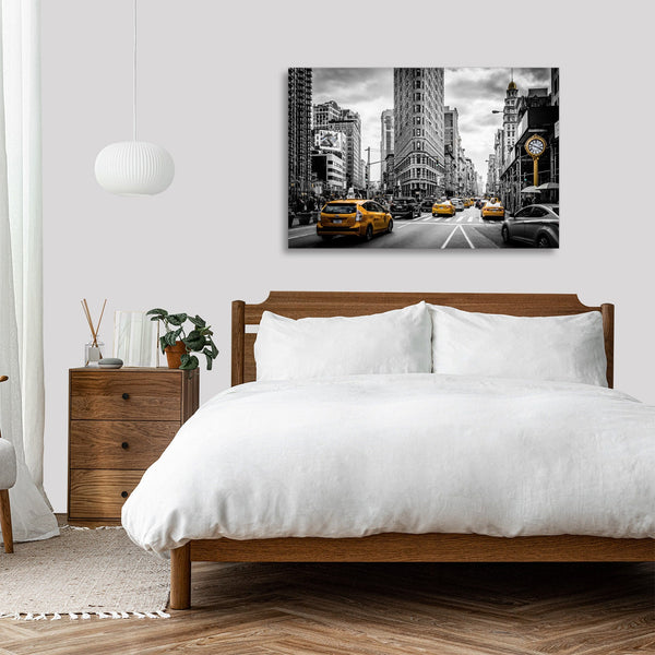 Quadro Stampa su Tela con Telaio in legno panorama new york