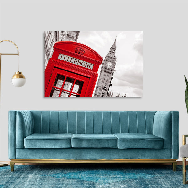 Quadro Stampa su Tela con Telaio in legno panorama londra
