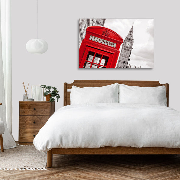 Quadro Stampa su Tela con Telaio in legno panorama londra