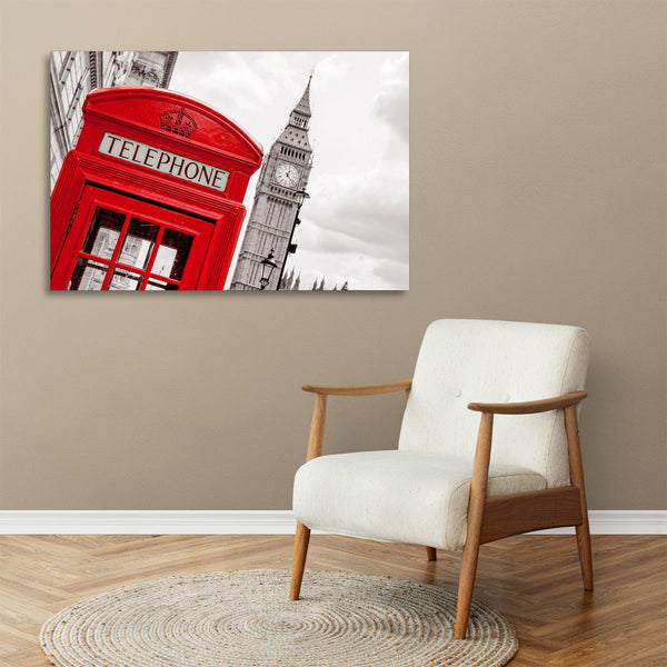 Quadro Stampa su Tela con Telaio in legno panorama londra
