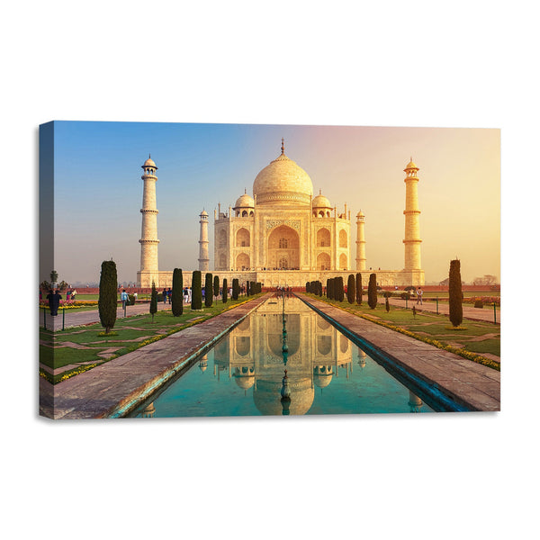 Quadro Stampa su Tela con Telaio in legno panorama india