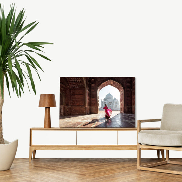 Quadro Stampa su Tela con Telaio in legno panorama india