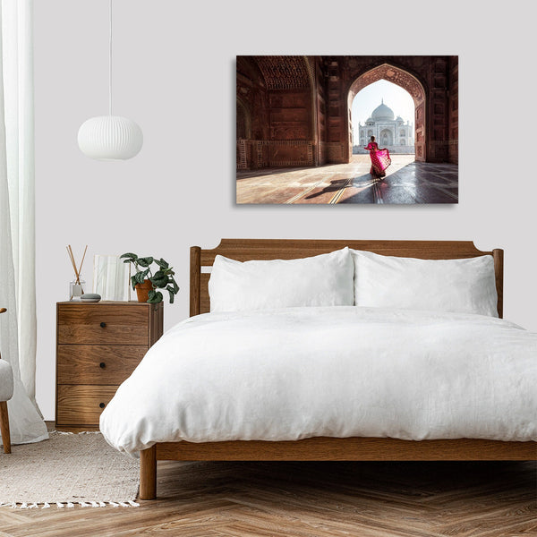 Quadro Stampa su Tela con Telaio in legno panorama india