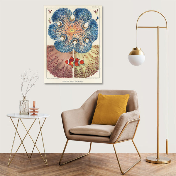 Quadro Stampa su Tela con Telaio in Legno William Saville-Kent - The Great Barrier Reef of Australia